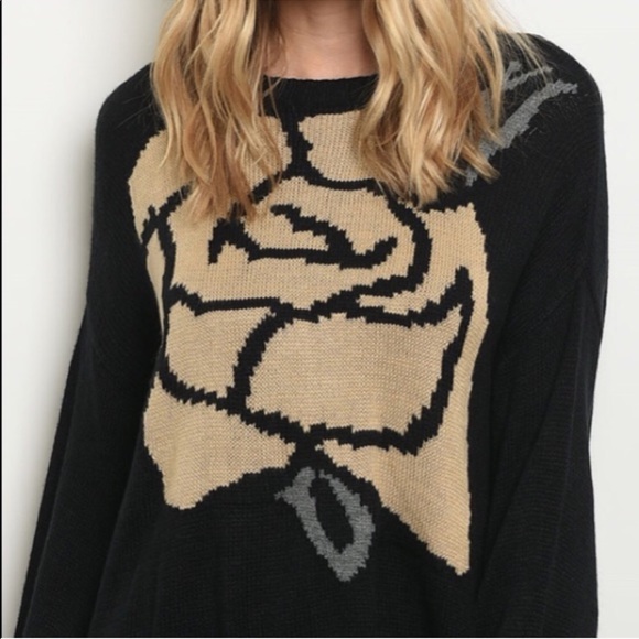 Black Rose Sweater - Picture 2 of 3